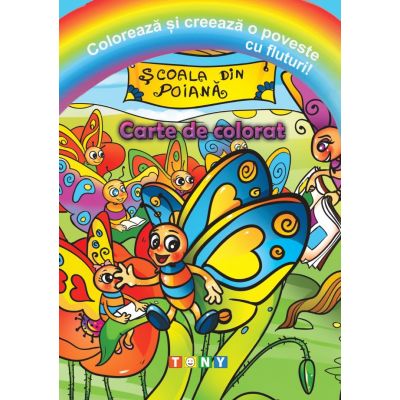 Coloreaza si creeaza o poveste cu fluturi!