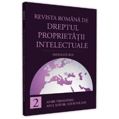 Revista romana de dreptul proprietatii intelectuale Nr. 2 iunie 2020