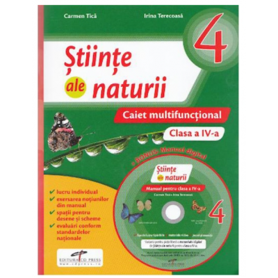 Caiet multifunctional Stiinte ale naturii pentru clasa a IV-a + Manual digital - Carmen Tica