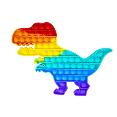Jucarie antistres din silicon Pop it now and flip dinozaur 2 multicolor, FLIPPY