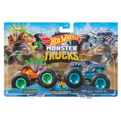 Set Monster Truck 2 masini Motosaurus si Mega Wrex, Hot Wheels