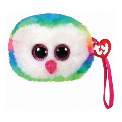 Gentuta de mana, Bufnita multicolora din plus, 10 cm, TY