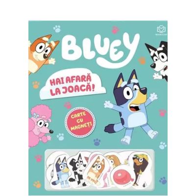 Bluey - Hai afara la joaca! Carte cu magneti