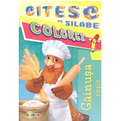 Citesc pe silabe, colorez. Gainusa rosie