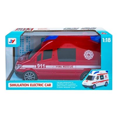 Masina Pompieri, cu baterii, 21. 5x9. 5x12 cm