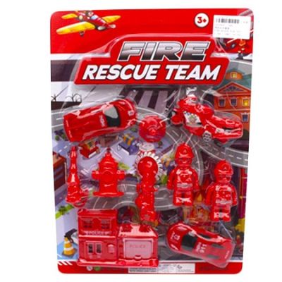 Play set pompieri, 10 piese / blister