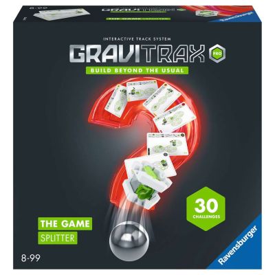 Joc de constructie, set de baza cu 44 piese si 30 de provocari incluse, Gravitrax PRO The Game Splitter