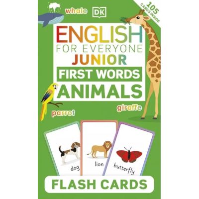 English for Everyone Junior. First Words Animals Flash Cards