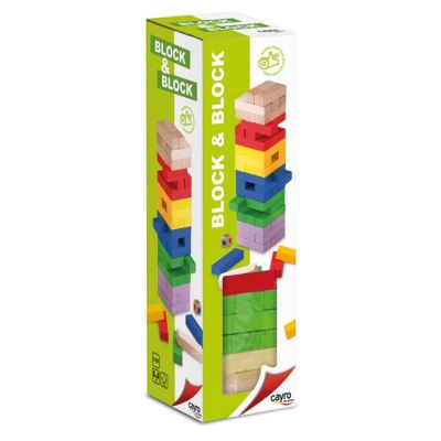 Joc turnul de lemn colorat, Block & Block Cayro