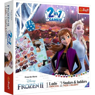 Joc Frozen 2-in-1 Ludo si Scari si Serpisori, Trefl