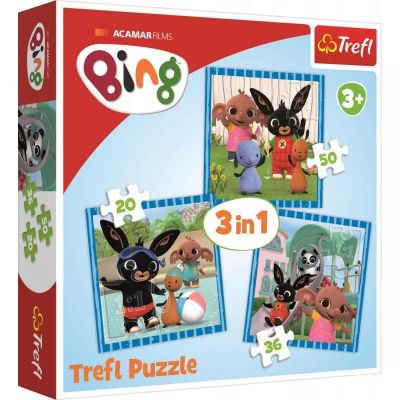Puzzle 3-in-1 Bang. Distractia cu prietenii, Trefl