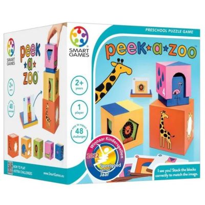 Joc de logica Peek-a-Zoo, cu 48 de provocari, limba romana