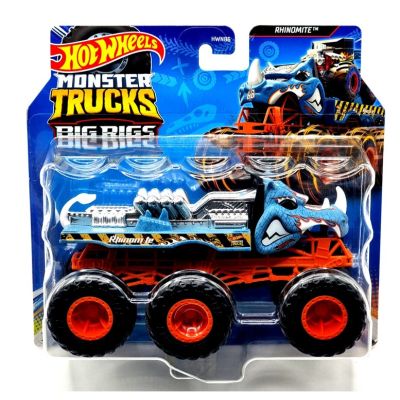 Masinuta metalica cu 6 roti Monster truck Big Rigs Rhinomite scara 1: 64, Hot Wheels