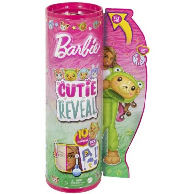 Papusa cu costum de catel-broscuta, Barbie Color Reveal