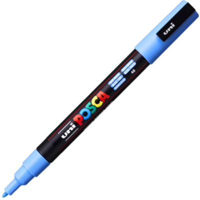 Marker UNI PC-3M 0. 9-1. 3 mm, bleu, Posca