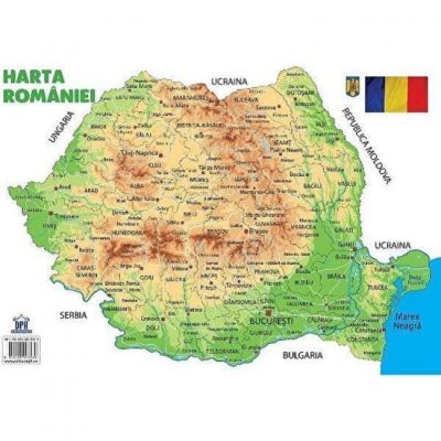 Plansa Harta Romaniei (dimensiune 50 x 70 cm)