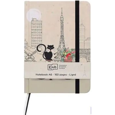 Carnet A6 Bug Art Chat velo, Kiub