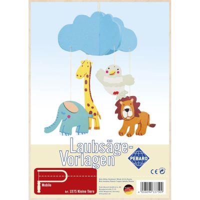 Sablon din lemn, little animals, pentru traforaj, dimensiunea A4, Pebaro 337S