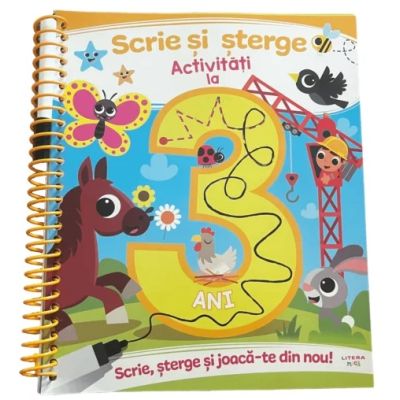 Scrie si sterge. Activitati la 3 ani