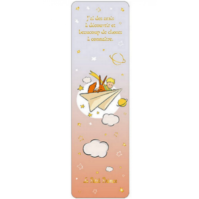 Semn de carte The Little Prince and the Fox on a Paper Plane, Kiub