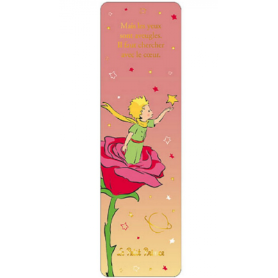 Semn de carte The Little Prince in the Rose Looking For Stars, Kiub