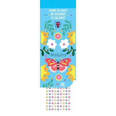 Semne de carte de colorat. Natura (cu strasuri)