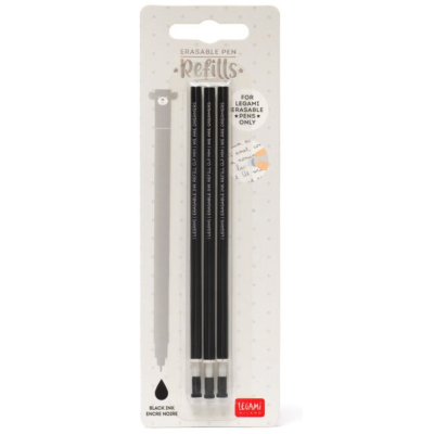 Set 3 rezerve pix cu gel, negru, Erasable Pen, Legami
