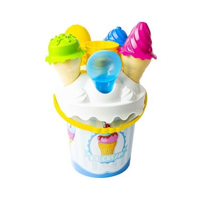 Galetusa Nisip + Accesorii Inghetata 17 cm, albastra