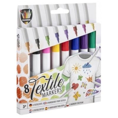 Set 8 markere Grafil pentru textile
