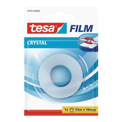 Banda adeziva Tesa Crystal, 19 mm x 33 m
