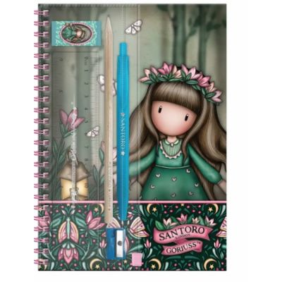 Caiet A4 Gorjuss, Wildflower cu accesorii scolare