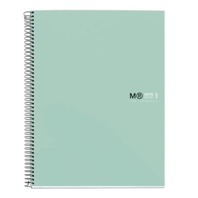 Caiet cu spira Miquelrius Original, A4, matematica, 80 file, coperta cu tratament antiviral si antibacterian, aqua