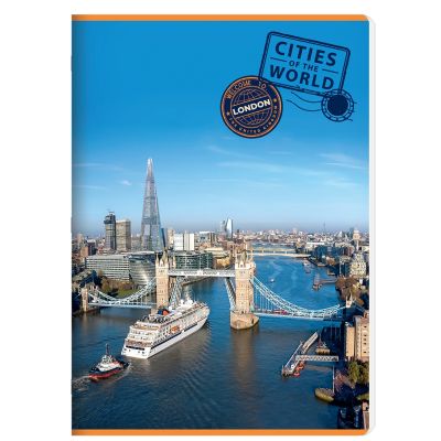 Caiet A5 capsat, 52 file matematica, 70g/mp, design orase