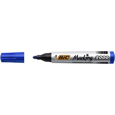 Marker permanent BIC 2000, varf rotund 1. 7 mm, albastru