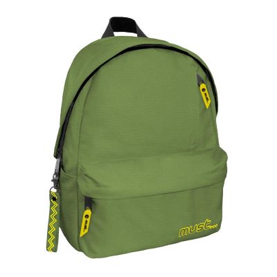 Ghiozdan Must, 4 compartimente, 32x17x42 cm, olive