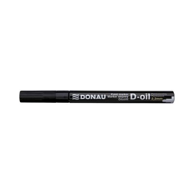 Marker permanent cu vopsea Donau, varf rotund, 2. 2 mm, negru