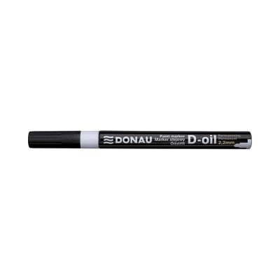 Marker permanent cu vopsea Donau, varf rotund, 2. 2 mm, alb
