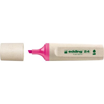 Textmarker Edding Ecoline, varf retezat, 2-5 mm, roz