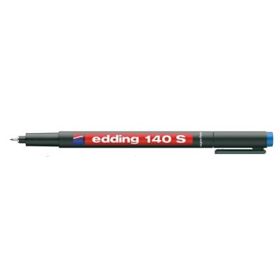 Marker permanent Edding OHP 140S, corp plastic, varf rotund, 0. 3 mm, albastru