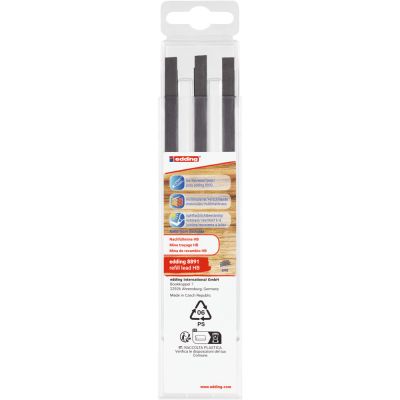 Rezerve creion Edding 8891 pentru Edding 8890, HB, set 6 bucati, negru
