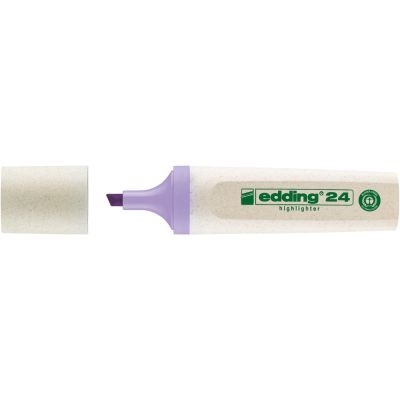Textmarker Edding Ecoline 24, corp din plastic reciclat, varf tesit, 2-5 mm, violet pastel