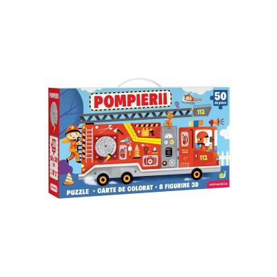Joc educativ Puzzle Mimorello Pompierii