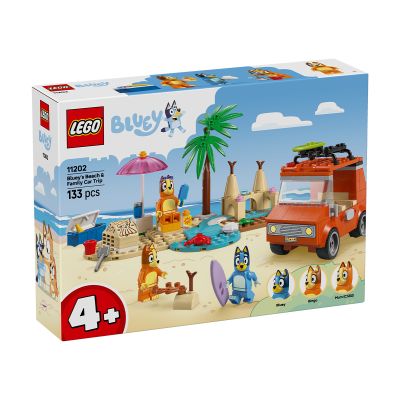 LEGO Bluey. Calatoria familiei lui Blue cu masina la plaja 11202, 133 piese