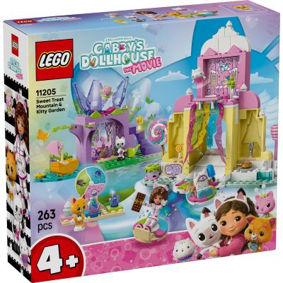 LEGO Gabby s Dollhouse. Muntele de dulciuri si gradina Miau-Zanei 11205, 263 piese