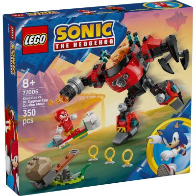 LEGO Sonic the Hedgehog. Knuckles vs. Dr. Eggman si robotul Egg Crusher 77005, 350 piese
