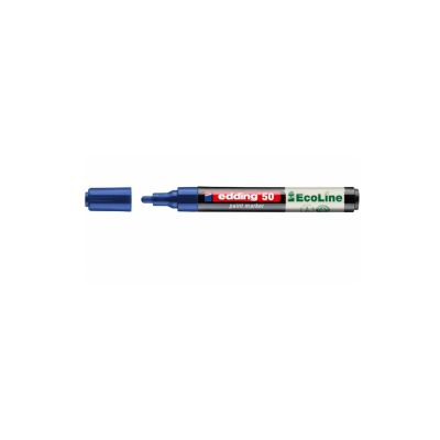 Marker cu vopsea pe baza de apa edding Ecoline 50, corp din plastic reciclat, varf rotund, 2-3 mm, albastru