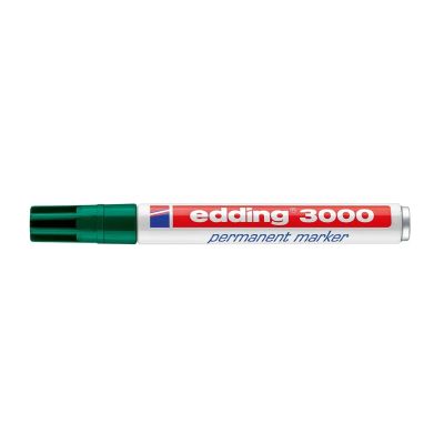 Marker permanent Edding 3000, varf 1. 5-3 mm, verde