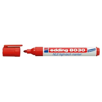 Marker permanent Edding 8030, varf rotund, 1. 5-3 mm, rosu