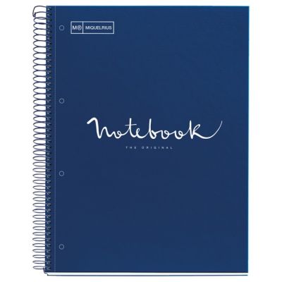Caiet spira MR-Emotion, A4, dictando, 120 file, coperta carton dur, albastru