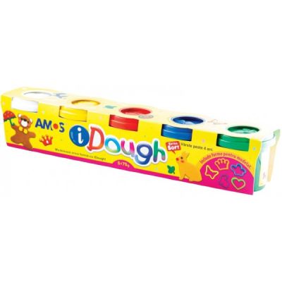 Plastilina Amos iDough ID75P5, 5x75g, set 5 culori